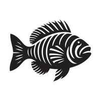 Capture the Power of Nature with Goliath Tigerfish Silhouette Vectors