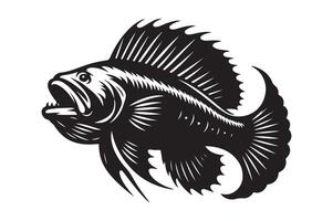 High-Quality Goliath Tigerfish Silhouette Vectors for Print and Digital Use
