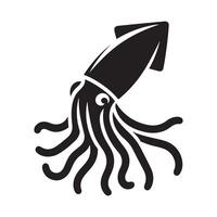 Stylish Squid Silhouette Vectors Illustrations for Your Creative Projects