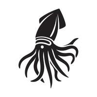 Dynamic Squid Silhouette Vectors for Custom Logos and Icons