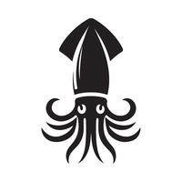 Aquatic Squid Silhouette Vectors Perfect for Web and App Designs