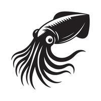 Squid Silhouette Vectors Graphics for Merchandising and Product Design
