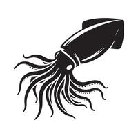 High-Resolution Squid Silhouette Vectors for Your Creative Designs