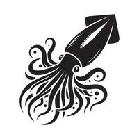Squid Silhouette Vectors Graphics for Logos, Website Design, and More