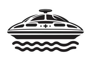 Hovercraft Silhouette Vectors Set for Icon and Web Design