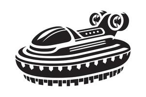 Modern Hovercraft Silhouette Vectors for Commercial and Editorial Projects