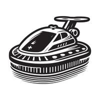 Hovercraft Silhouette Vectors for Trendy Web and Graphic Design