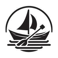 Elegant Paddle Boat Silhouettes for Print and Digital Media vector