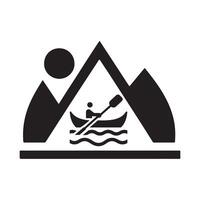Paddle Boat Silhouette Vectors Graphics for Leisure and Adventure Branding