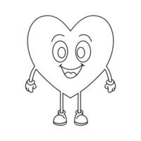 On a white artboard, the love shape single-line art expresses the profound beauty of love with a seamless, continuous line, symbolizing purity and connection. vector