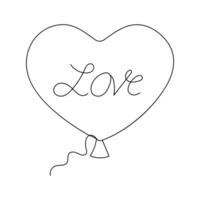 Love shape single-line art gracefully portrays the concept of love by using a single, uninterrupted line to create a heart, symbolizing the infinite,with elegance and simplicity vector
