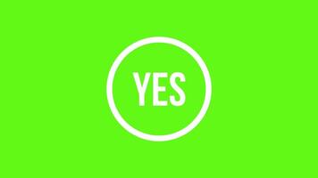 Yes Icon, Correct Icon Animation on a Green Screen Background, 2D Animation video