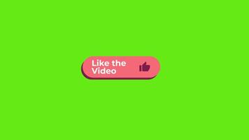 Like Button Icon Animation for YouTube, Share Icon Animation on Green Background, 2D Animation video