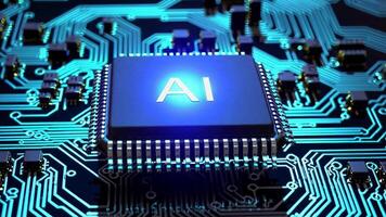AI Microchip Technology Footage Capturing Advanced Circuitry Design video