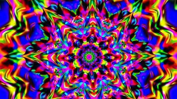 Vibrant Kaleidoscope Footage with Colorful Patterns and Dynamic Movement video