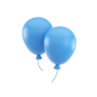 3D balloon isolated on transparent background png