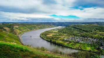 Scenery on the river Rhine - time-lapse video