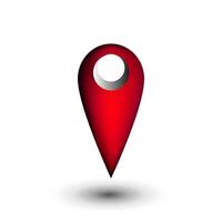 Red map pointer. Location icon. vector