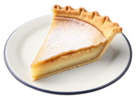 Chess Pie, custardy filling with crackly sugar top, buttery pastry, sliced, sprinkle of nutmeg, southern charm png