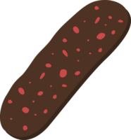 Dark chocolate bar with topping png
