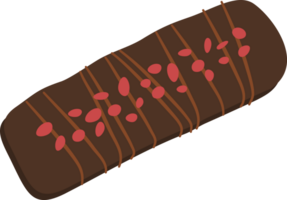 Hand Drawn Chocolate bar with topping png