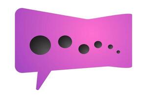 Speech bubble with gradient. Conversations, discussions and help. vector