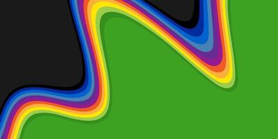 Abstract horizontal background with colorful wavy lines. Modern backdrop. vector