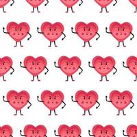 Sweet Heart Characters in a Seamless Repeating Pattern vector