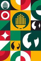Kwanzaa. Seamless geometric pattern. Template for background, banner, card, poster vector
