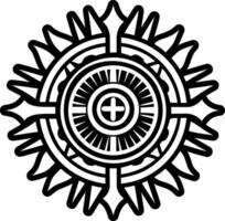 Catholic monstrance symbol icon in solid style vector