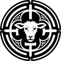 Holy lamb symbol icon in solid style vector