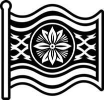 Saffron flag symbol icon in solid style vector