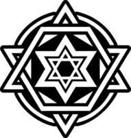 A glyph style icon of david star symbol vector