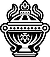 A solid style icon of censer thurible symbol vector