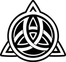Trinity symbol icon in solid style vector