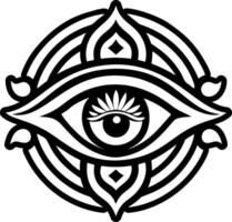 Buddha eye icon in filled style vector
