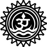 Ganges river symbol icon in solid style vector