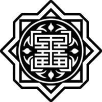 A solid style icon of buddhist sutras symbol vector
