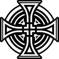 A filled style icon of apostolic cross symbol vector