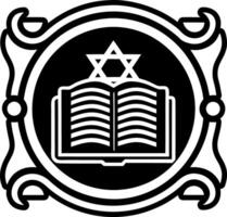 A solid style icon of torah symbol vector