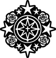 Marian symbol icon in solid style vector