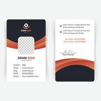 Creative ID Card Layout with Front and Back vector