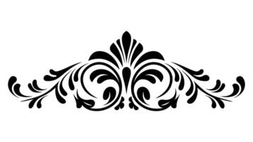 Retro Baroque Frame with Engraved Floral Patterns and Ornamental Leaves vector