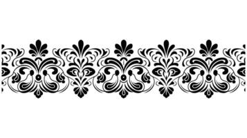 Floral ornament with leaves and abstract lines,Vintage baroque frame scroll ornament engraving border floral retro pattern vector