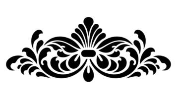 Vintage Baroque Ornament with Engraved Leaves and Scrollwork Details vector