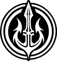 Trident trishul icon in filled style vector