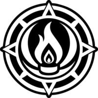 Enlightenment symbol icon in solid style vector