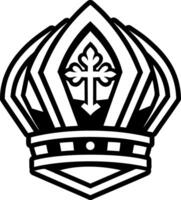 Mitre hat icon in glyph style vector