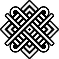 A filled style icon of endless knot symbol vector
