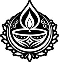 Religious clay lamp icon in solid style vector
